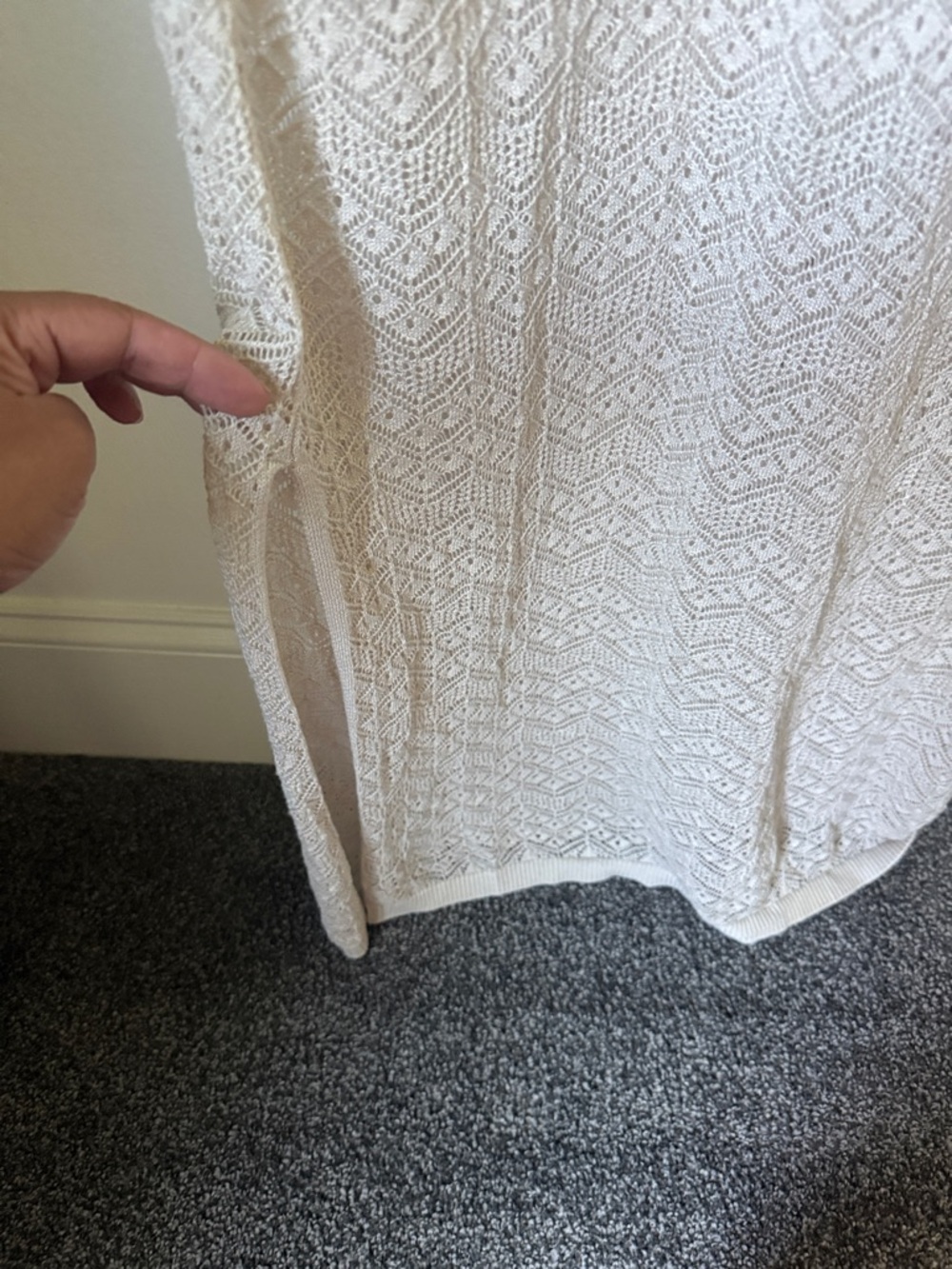 House of Harlow 1960 Beige Crochet Maxi Dress - Picture 5 of 6